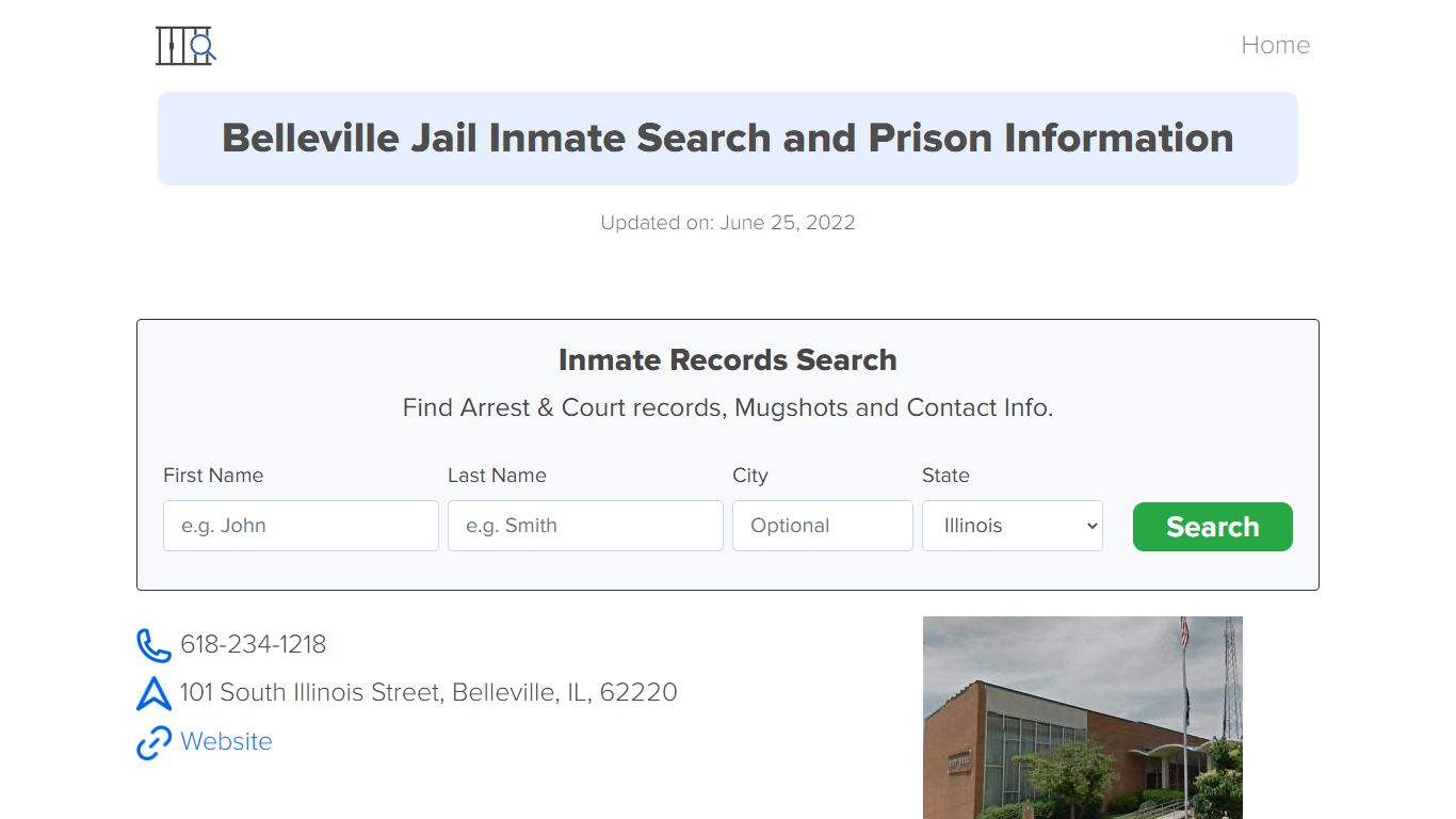 Belleville Jail Inmate Search, Visitation, Phone no ...